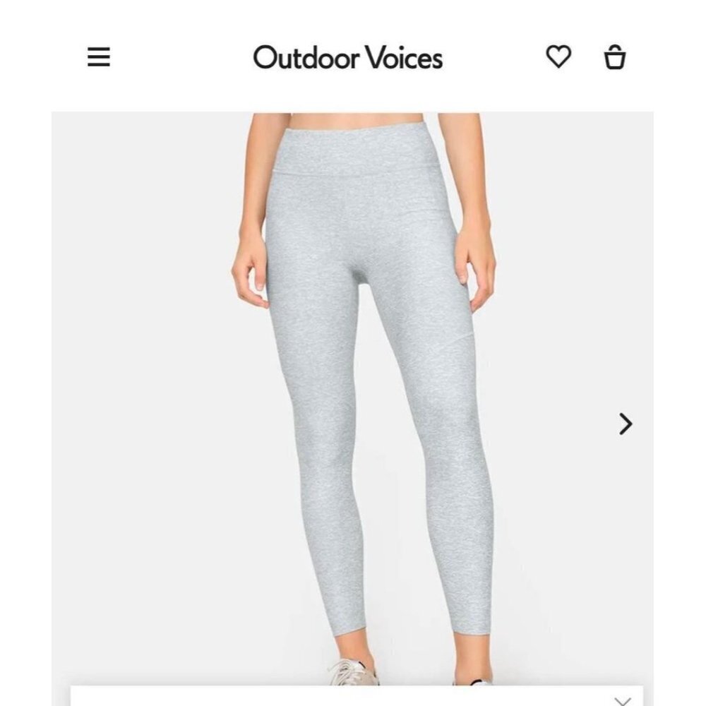 Outdoor Voices athletic leggings full length warm up legging size small